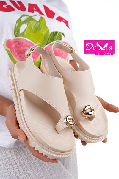 Demashoes Sandale de damă cu detaliu de cataramă din aur alb, elegante și confortabile, pentru utilizare zilnică