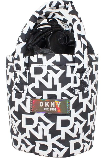 Dkny Signature Puffer Bucket Bag Cosmetic Bag, Travel Makeup Bag Small, Small Waterproof and Lightwe