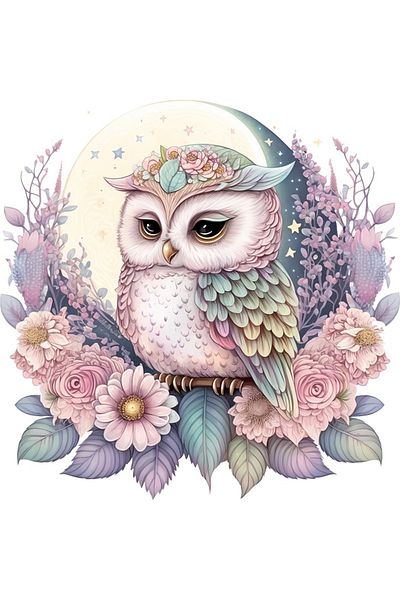 BV Decorative sticker, Owl, Multicolor, 60 cm, 1296STK-2