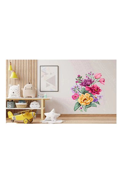 BV Decorative sticker, Flowers, Multicolor, 80 cm, 1216STK-9