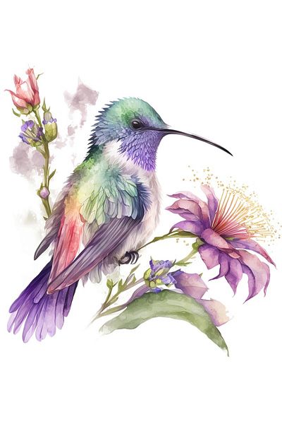 BV Decorative sticker, Hummingbird Bird, Multicolor, 62 cm, 1271STK-2