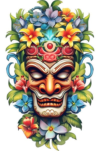 BV Decorative sticker, Mask, Multicolor, 90 cm, 1288STK-2