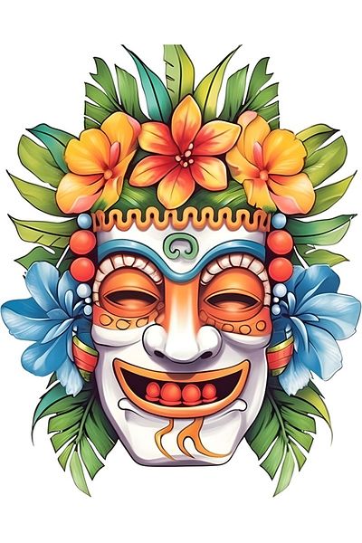 BV Decorative sticker, Mask, Multicolor, 75 cm, 1288STK-4