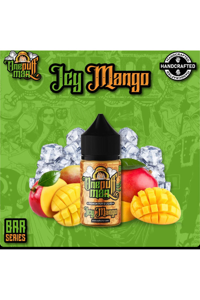 ONE PUFF MAN ICY MANGO - 30ML/50MG Salt- 3X Aroma ve Soğutuculu Likit