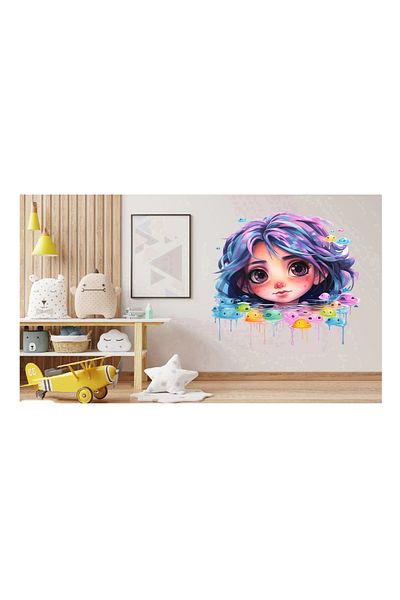 BV Decorative Sticker, Pastel Colors, Girl, Multicolor, 60 cm, 1347STK-12