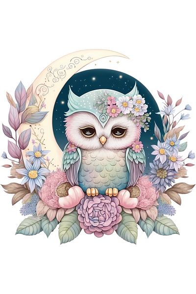 BV Decorative sticker, Owl, Multicolor, 60 cm, 1296STK-1