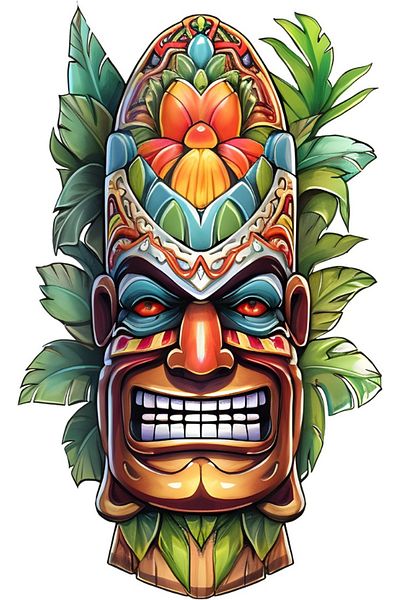 BV Decorative sticker, Mask, Multicolor, 90 cm, 1288STK-1