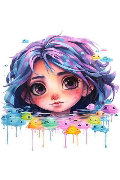 BV Decorative Sticker, Pastel Colors, Girl, Multicolor, 60 cm, 1347STK-12