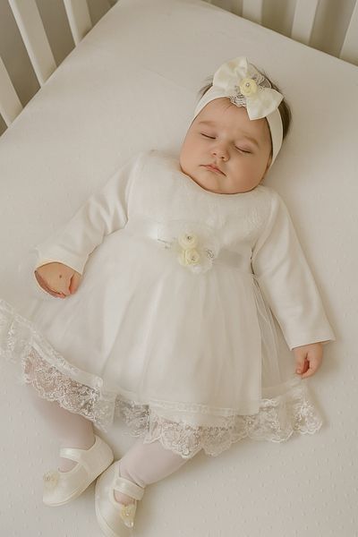 Cherub Baby Baby Girl Lace Mevlütluk Dress Newborn Clothes Set - Hospital Exit and Mevlütluk Set