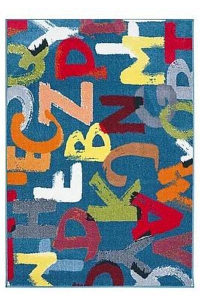 Kolibri Children's Room Carpet Covorexpert Letters 11343-140, 120 x 170 cm, Multicolor, 9 mm Thread, Anti-Allergic
