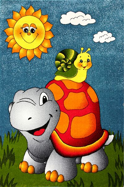 Kolibri Children's Room Carpet Covorexpert Turtle 11111, Various Sizes, Multicolor, 9 Mm Thread