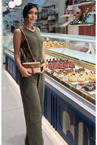 Lino Taba Detaylı Hasır Dokulu Çapraz ve Omuz Çanta