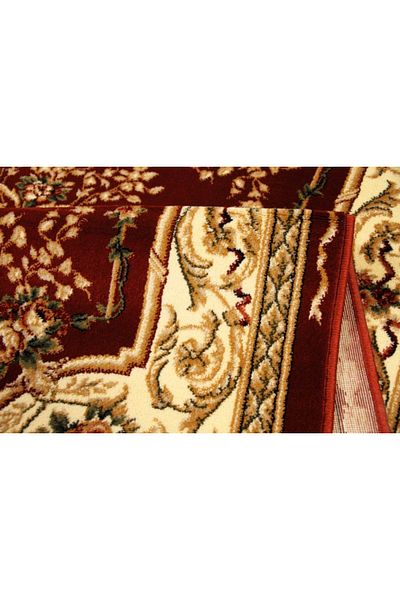 Lotos Oval Carpet Covorexpert 568-210, 100 x 200 cm, Grena, Red, 8 mm Thread, Anti-Allergic, Living Room