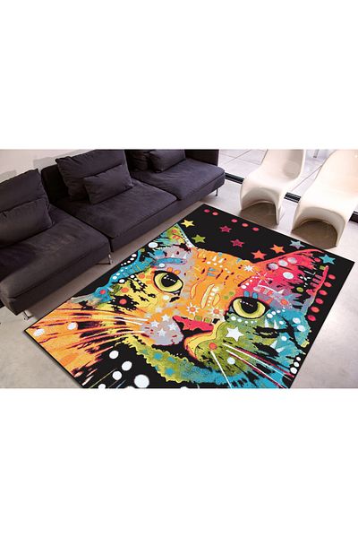 Kolibri Children's Room Carpet Covorexpert Cat 11011-180, 160 x 230 cm, Multicolor, 9 mm Thread, Anti-Allergic