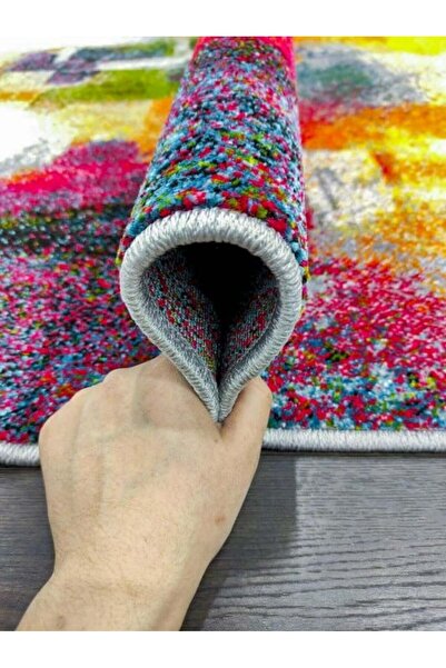 Kolibri Abstract Carpet 11398-120, Multicolor, 9 mm Thread, Anti-Allergic, Living Room