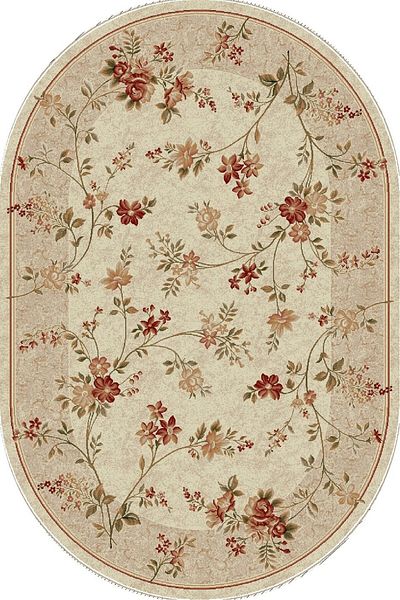 Lotos Oval Carpet Covorexpert 551-100, Various Sizes, Beige, Cream, 8 Mm Thread, Anti-Allergic, Living Room