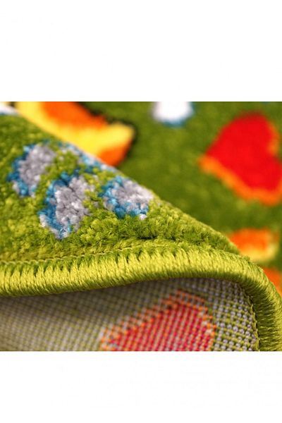 Kolibri Round Carpet for Children's Room Covorexpert Puppy 11100-130, Various Sizes, White, Green, 9 Mm Thread