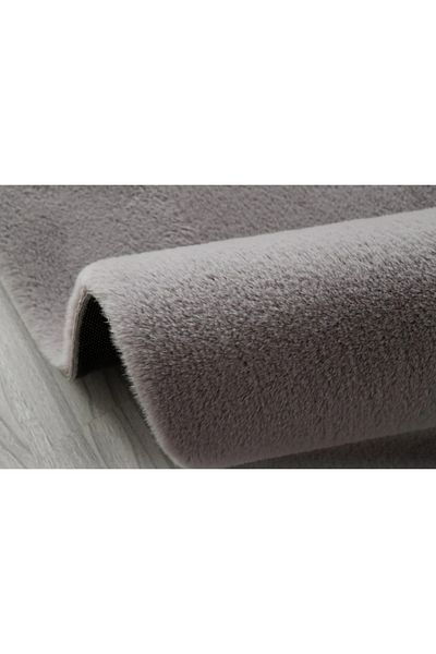 LOP Premium Belgian Carpet Covorexpert 070, 80 x 80 cm, Grey, 23 mm Pile, Anti-Slip, Anti-Allergic