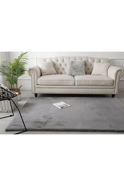 LOP Premium Belgian Carpet Covorexpert 070, 160 x 230 cm, Grey, 23 mm Pile, Anti-Slip, Anti-Allergic