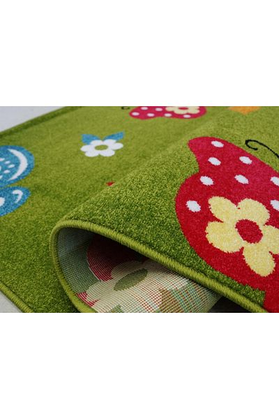 Kolibri Children's Room Carpet Covorexpert Butterflies 11206-130, Various Sizes, Green, 9 Mm Thread, Anti-Allergic