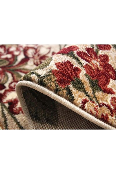 Lotos Carpet Covorexpert Floral 1511-110, Various Sizes, Cream, Brown, 8 Mm Thread, Anti-Allergic, Living Room
