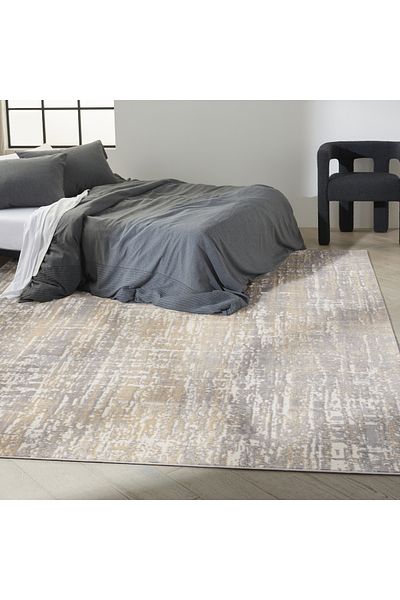Calvin Klein Carpet Covorexpert Calvin Klein ECH04, 160 x 221 cm, Beige, Grey, 6 mm thread, Anti-allergic, Polypropylene