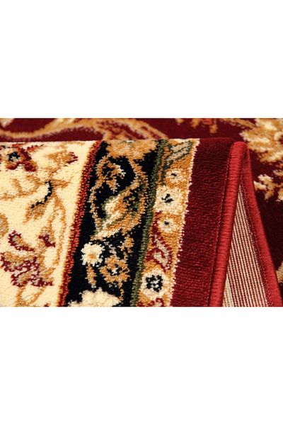 Lotos Round Carpet Covorexpert 523-210, 150 x 150 cm, Red, 8 mm Thread, Anti-Allergic, Living Room, Bedroom