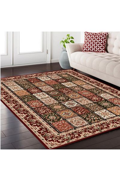 Lotos Carpet Covorexpert Timbre 1518-120, Various Sizes, Red, 8 Mm Thread, Anti-Allergic, Living Room, Bedroom