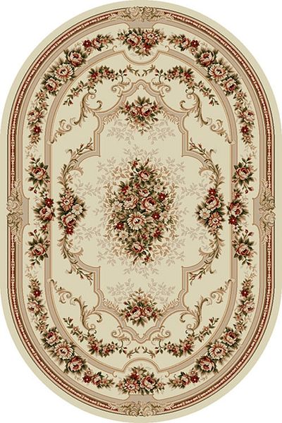 Lotos Oval Carpet Covorexpert 574-100, Various Sizes, Cream, 8 Mm Thread, Anti-Allergic, Living Room, Bedroom