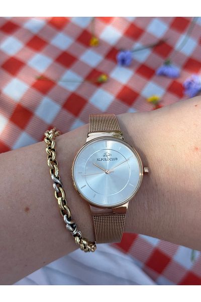 JG. Polo Club Jg.Polo Club Rose Gold Color Steel with Stars and Stones That Do Not Change Color Women's Watch