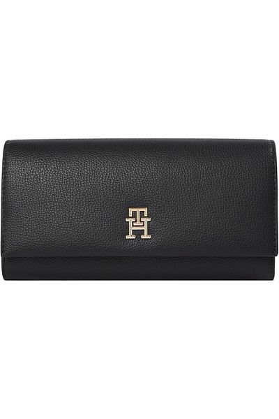 Tommy Hilfiger TOMMY HILFIGER TH LEGACY FLAP LRG WALLET FOR Women Black OS