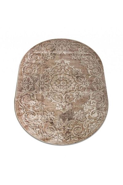 Mira Oval Carpet Covorexpert 24016-132, 50 x 80 cm, Brown, 6 mm Thread, Anti-Allergic, Living Room, Bedroom