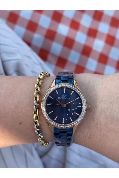 JG. Polo Club Jg.Polo Club Dark Blue Color Special Series Stone Steel Color Do Not Change Women's Watch