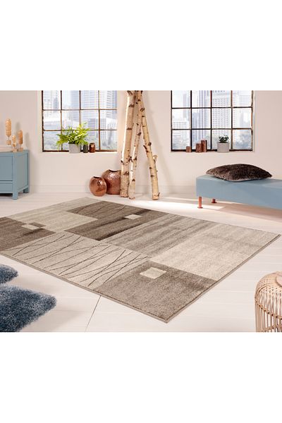 Daffi Carpet Covorexpert 13068-120, 50 x 80 cm, Beige, Brown, 6 mm thread, Anti-allergic, Living room, Bedroom