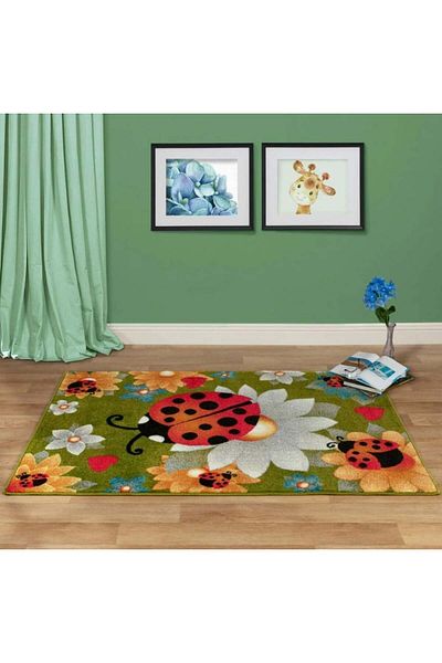 Kolibri Children's Room Carpet Covorexpert 11470-130, Various Sizes, Green, 9 Mm Thread, Anti-Allergic
