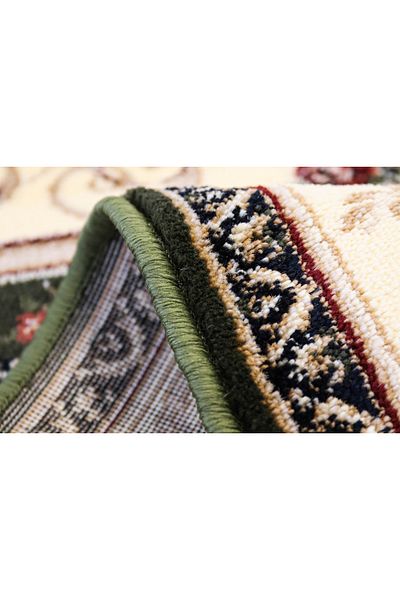 Lotos Oval Carpet Covorexpert 507-301, Various Sizes, Cream, Green, 8 Mm Thread, Anti-Allergic, Living Room