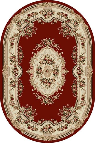 Lotos Oval Carpet Covorexpert 575-210, 60 x 110 cm, Red, 8 mm Thread, Anti-Allergic, Living Room, Bedroom