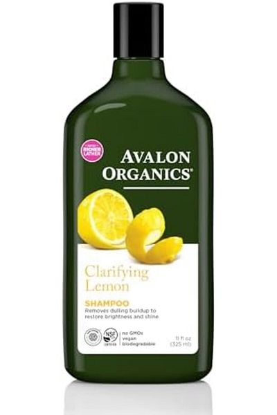 Avalon Organics Clarifying Lemon Shampoo, Removes Buildup to Restore Brightness and Shine, 11 Fluid