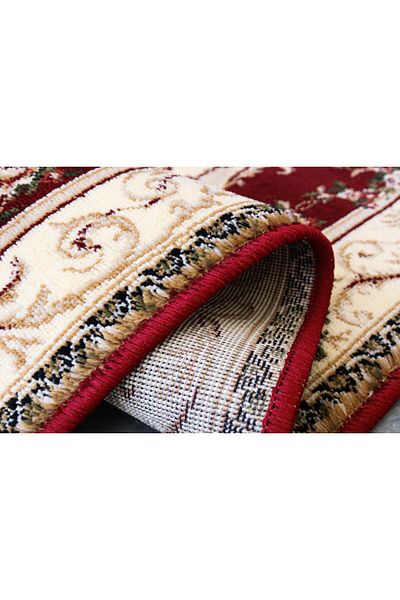 Covorexpert Oval Carpet Lotos 507-201, 150 x 230 cm, Red, 8 mm Thread, Anti-Allergic, Living Room, Bedroom