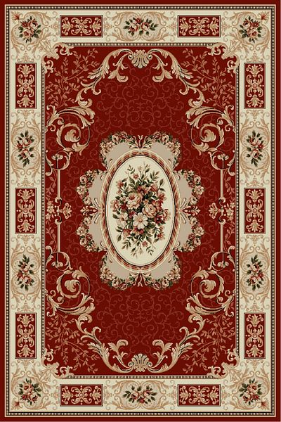 Covorexpert Carpet Lotos 542-220, 100 x 200 cm, Red, 8 mm thread, Anti-allergic, Living room, Bedroom