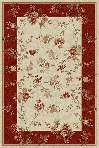 Lotos Carpet Covorexpert 551-120, Various Sizes, Cream, Red, 8 Mm Thread, Anti-Allergic, Living Room, Bedroom