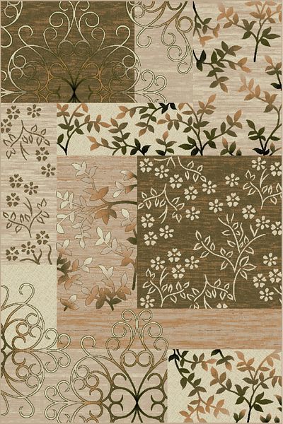Lotos Carpet Covorexpert 1521-116, Various Sizes, Cream, Green, 8 Mm Thread, Anti-Allergic, Living Room