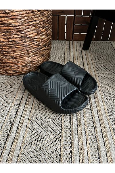 Behtah Kundura Men's Yiezyy Model Slippers Sport Slippers Non-Slip Sole Beach Pool Beach Daily Slippers
