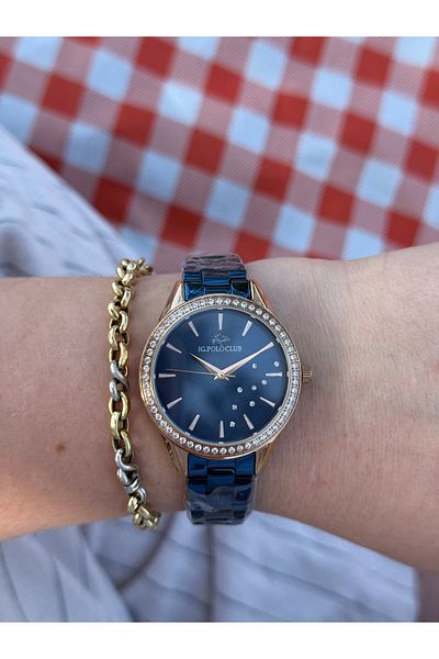 JG. Polo Club Jg.Polo Club Dark Blue Color Special Series Stone Steel Color Do Not Change Women's Watch