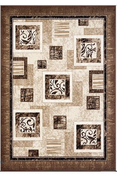 Luna Carpet Covorexpert 1835-12, 50 x 80 cm, Cream, Brown, 6 mm thread, Anti-allergic, Living room, Bedroom
