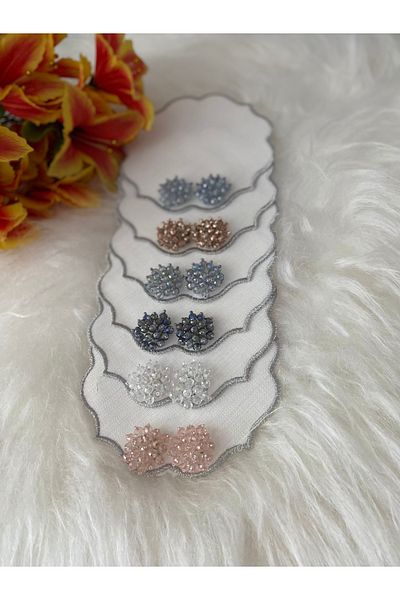 BÜŞRA Coffee Side Presentation Napkin with Stones 6 Pcs