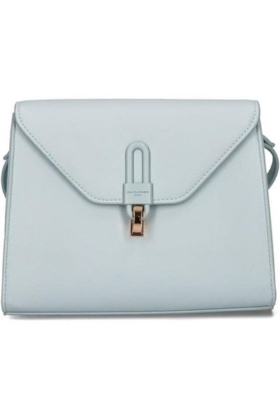 David Jones Leatherette Crossbody Bag, Flap-Over Style, Grained Finish, Detachable Strap