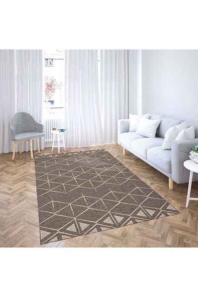 Daffi Carpet Covorexpert 13036-130, Various Sizes, Beige, Brown, 6 Mm Thread, Anti-Allergic, Living Room, Bedroom