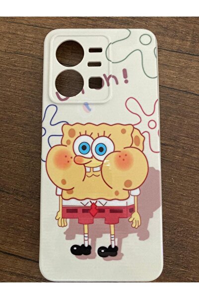 Newon حافظة هاتف VIVO Y22S سبونج بوب مطبوعة من الداخل من السيليكون المخملي