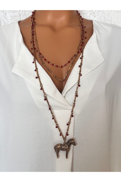 Aka Zr Model Zebra Triple Season Necklace